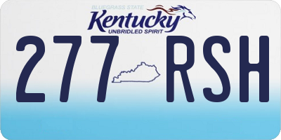 KY license plate 277RSH