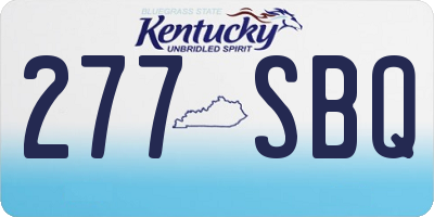KY license plate 277SBQ