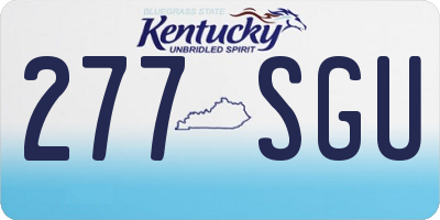 KY license plate 277SGU