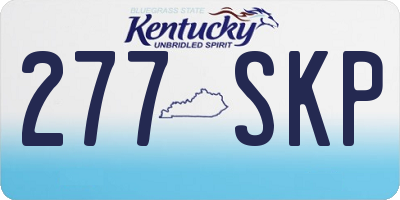 KY license plate 277SKP
