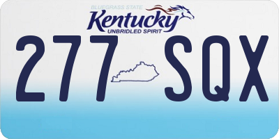 KY license plate 277SQX
