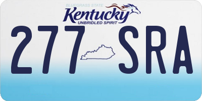 KY license plate 277SRA