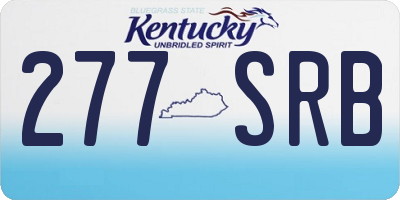 KY license plate 277SRB