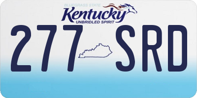 KY license plate 277SRD