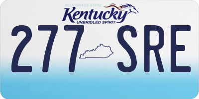 KY license plate 277SRE
