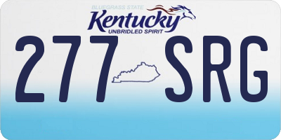 KY license plate 277SRG