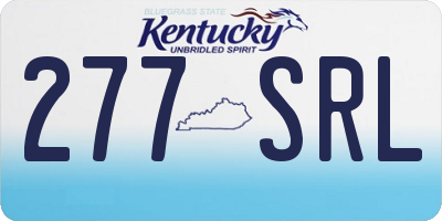 KY license plate 277SRL