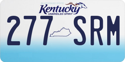 KY license plate 277SRM