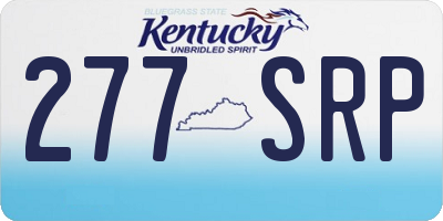 KY license plate 277SRP