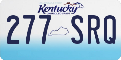 KY license plate 277SRQ