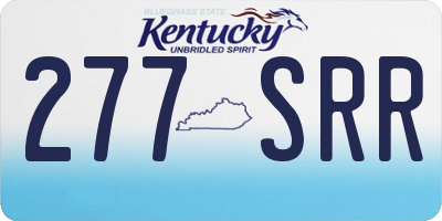 KY license plate 277SRR