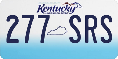 KY license plate 277SRS