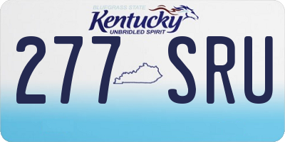 KY license plate 277SRU