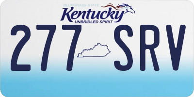 KY license plate 277SRV