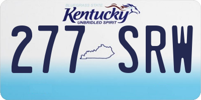KY license plate 277SRW