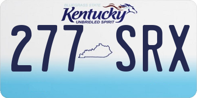 KY license plate 277SRX