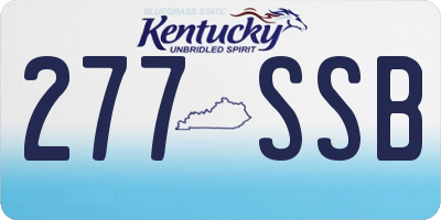 KY license plate 277SSB