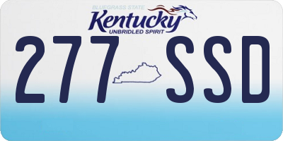 KY license plate 277SSD