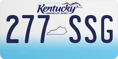 KY license plate 277SSG