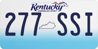 KY license plate 277SSI