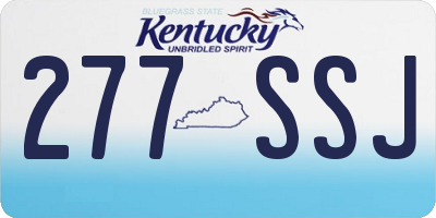 KY license plate 277SSJ