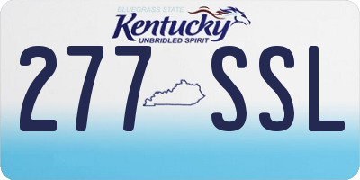 KY license plate 277SSL