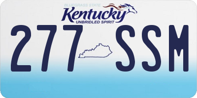 KY license plate 277SSM