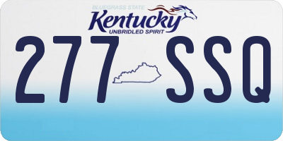 KY license plate 277SSQ