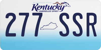 KY license plate 277SSR