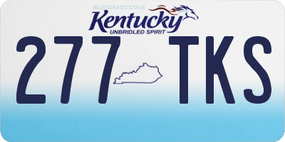 KY license plate 277TKS