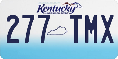 KY license plate 277TMX
