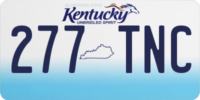 KY license plate 277TNC