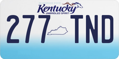 KY license plate 277TND
