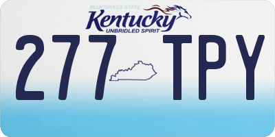 KY license plate 277TPY