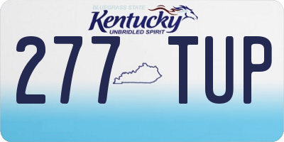 KY license plate 277TUP