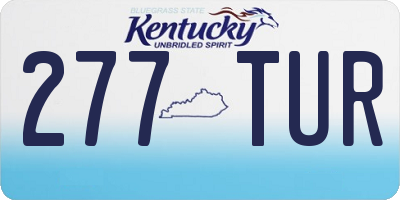 KY license plate 277TUR