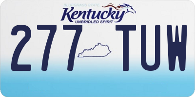 KY license plate 277TUW