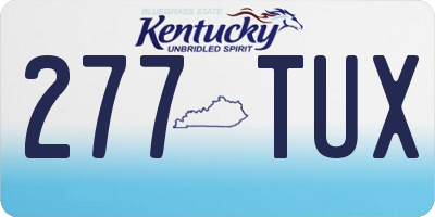 KY license plate 277TUX