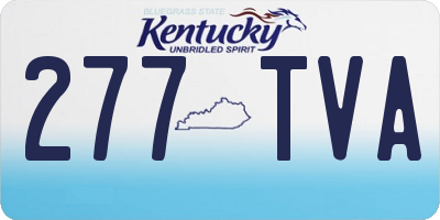 KY license plate 277TVA