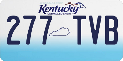 KY license plate 277TVB