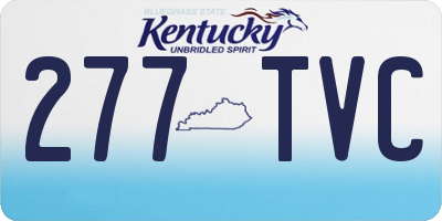 KY license plate 277TVC