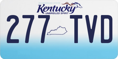 KY license plate 277TVD
