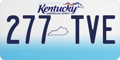 KY license plate 277TVE