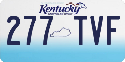KY license plate 277TVF