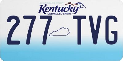 KY license plate 277TVG