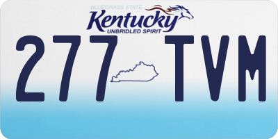 KY license plate 277TVM