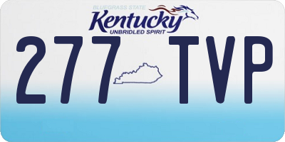 KY license plate 277TVP
