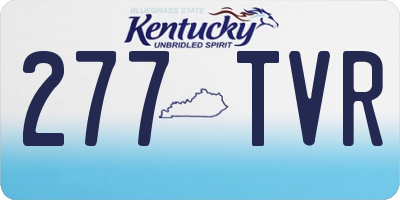 KY license plate 277TVR