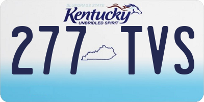 KY license plate 277TVS