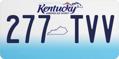 KY license plate 277TVV